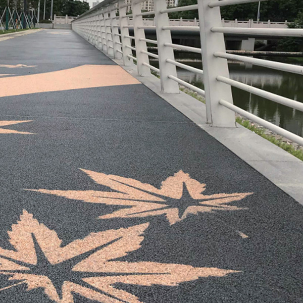 彩色胶粘石透水地坪